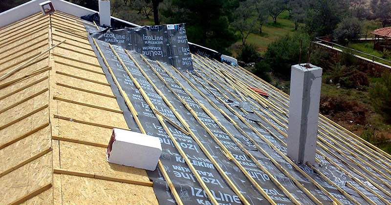 İzmir profesyonel Şed Çatı – Kiremit alti örneği